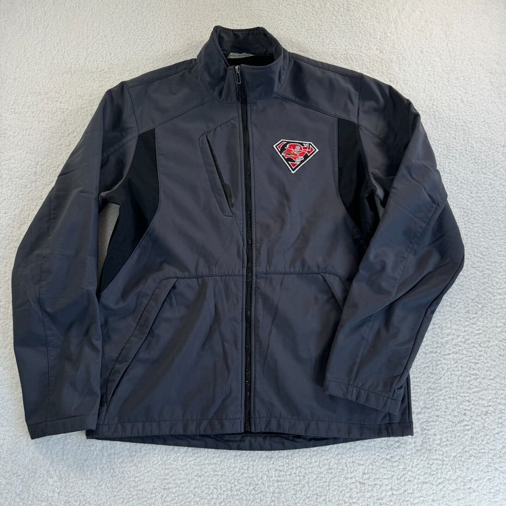 Port Authority Tampa Bay Buccaneers Jacket Mens Large Gray Full Zip Jacket NFL